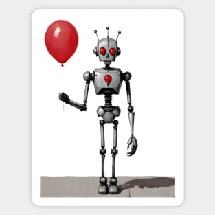 Red Balloon Robot Magnet